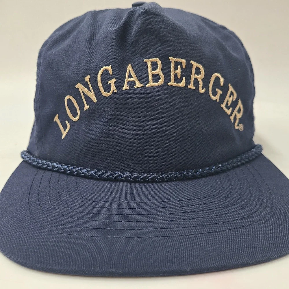 Vintage Longaberger Hat Strapback (Fits Small) Otto Blue Rope Basket Company Men